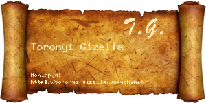 Toronyi Gizella névjegykártya